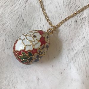 Sterling Silver Cloisonné Vermeil Enamel Egg